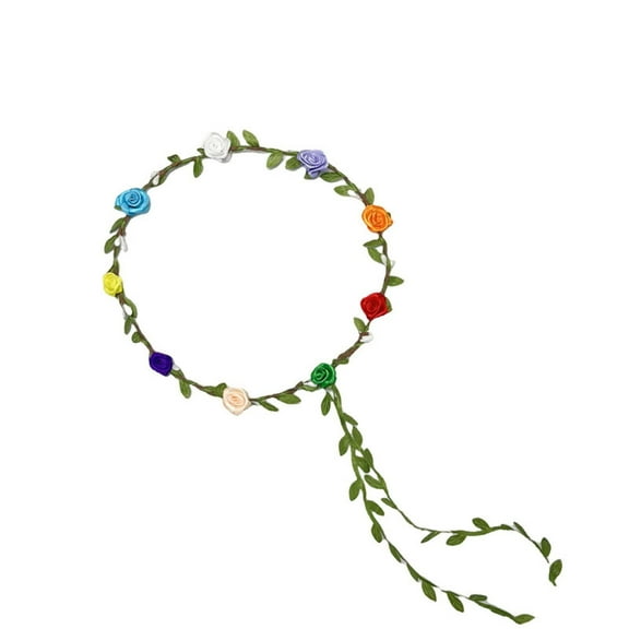 Zenithome Beach Simulation Rose Flower Mori Headband Wreath Photo Props Photo Props