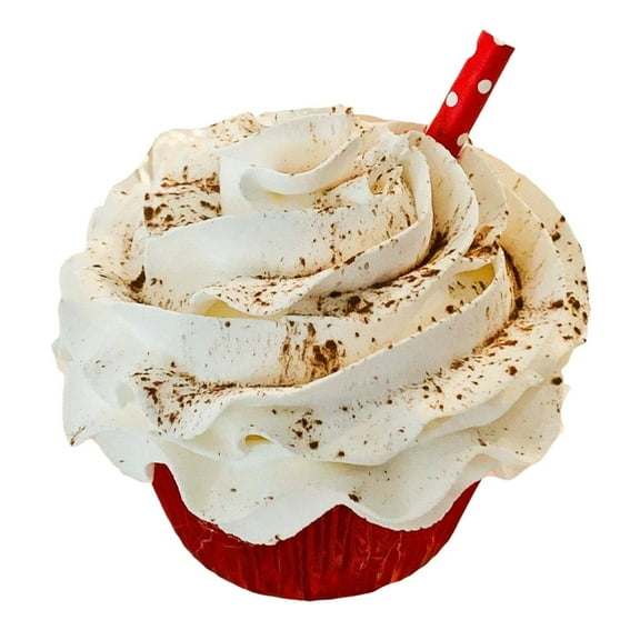 DEZICAKES Fake Cupcake Eggnog w/ Cinnamon Christmas Cupcake Prop Decoration Dezicakes