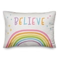 thumbnail image 2 of Creative Products Believe Rainbow 14x20 Spun Poly Pillow, 2 of 3