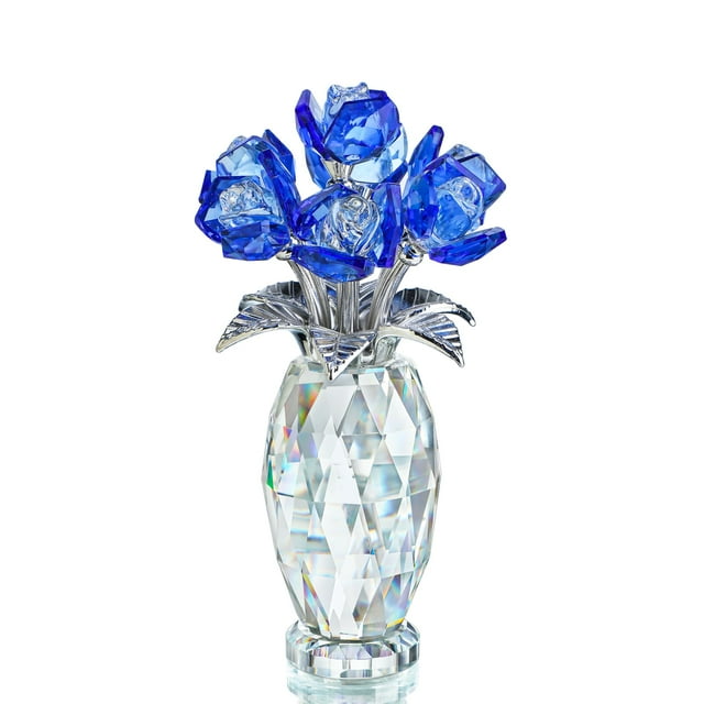 Pisapapeles Crystal Flower H&D Hyaline & Dora Blue Rose