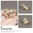 thumbnail image 2 of Retro Brass Frog Ornament Antique Frog Sculpture Frog Tea Pet Room Desk Decoration, 2 of 6