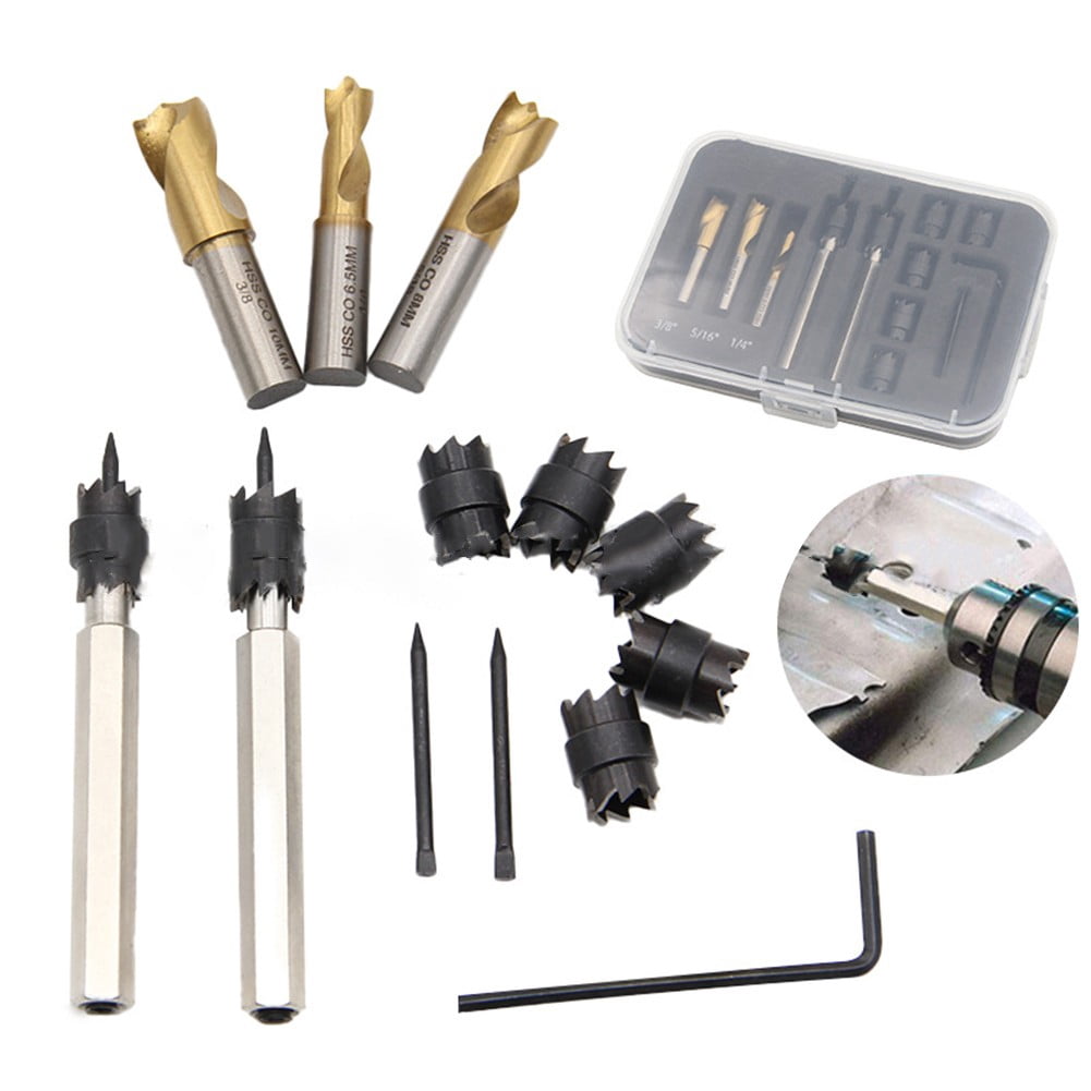 13pcs 6.5mm 8mm 10mm HSS Spot-Weld Cutter Welding Drill Bit Countersink Bit