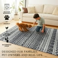 thumbnail image 5 of My Magic Carpet Machine Washable Chelsea Tribal Aztec Dark Grey 2.5x7 Runner Rug - Non-Slip Indoor Rugs for Kitchen, Hallway, 5 of 6