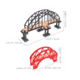 thumbnail image 2 of WHAMVOX 2pcs Wooden Train Bridges Train Track Scene for Home Play with Fine Motor Skills Development, 2 of 8