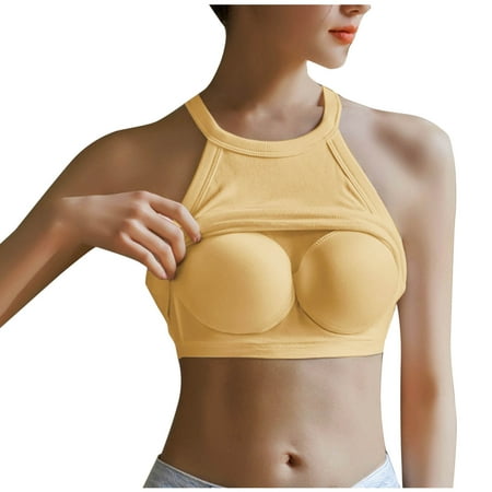 Mittory Womens Racerback Workout Tank Tops Built in Bra Double Lined Exercise Strapless Shapewear Plus Size Underwear