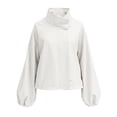 thumbnail image 5 of IUYRTFE Women's Zip Up Hooded Jacket Long Sleeve Casual Lightweight Outerwear Coat, 5 of 5