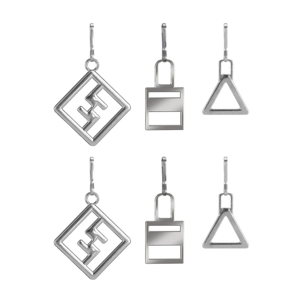 Bescita 6 Pieces Zipper Pull Tab Replacement Zipper Metal Puller Slider