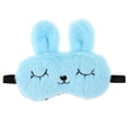thumbnail image 2 of Antifaz de Peluche Yinane Conejo para Dormir Azul, 2 of 7