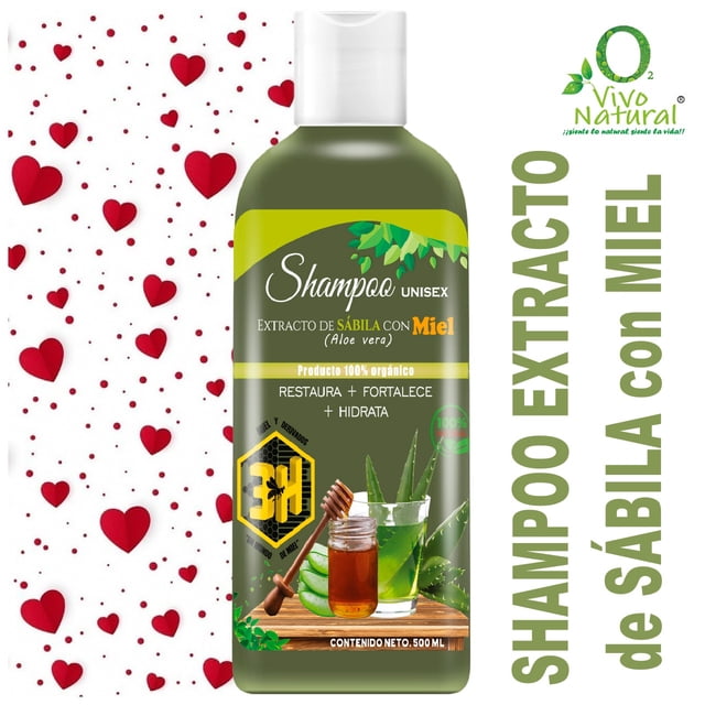 Shampoo 3H Miel y Derivados con Extracto de Sábila y Miel 500 ml Restaura Fortalece e Hidrata