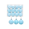 thumbnail image 2 of 12 Pack Flocked Christmas Ball Ornaments, Lightweight Quick Hanging Baubles, Multi Style Reusable Pendant for Hotel Mall Wedding Xmas Indoor Commercial Decoration, 2 of 9