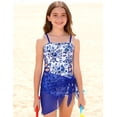 thumbnail image 3 of Aideaone Girls Swimsuit Quick Dry Cut Out One Piece Bathing Suit Adjustable Straps Swimwear with Cover Up Skirt Size 7-14, 3 of 6