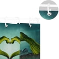 thumbnail image 5 of Coolnut Zombie Hand Heart Shape Bath Shower Curtain Liners 72"x72", 100% Polyester Waterproof with C-Shaped Curtain Hook Modern Bathroom Decoration 1 Panel, 5 of 5
