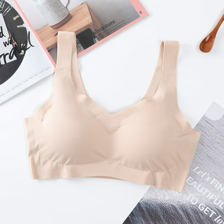 

Womens Seamless Wireless Bras Padded Bralette Yoga Running Sports Crop Tops Vest