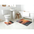 thumbnail image 4 of Xecao Sunset Dancing Dolphin B 2-Piece Vintage Seamless Anti-Skid Mat Set, featuring a stylish pattern for a safe and elegant toilet rug experience, 4 of 6