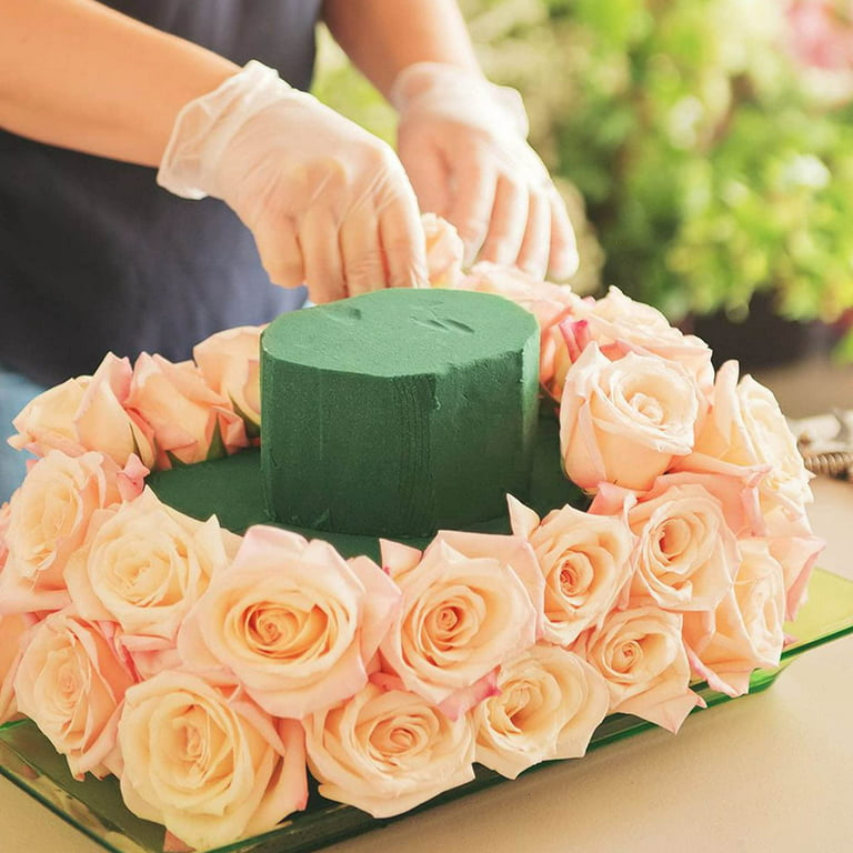 Oasis Floral Foam cake round posy pad Shapes Fresh Flower Arrangements, Wet  Green Foam, Artificial Floral Sponge, Wedding, Center Table Events  Decoration, Florist Shop