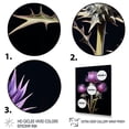 thumbnail image 3 of Designart "Thistle Flowers in Purple and Black I" Floral Framed Wall Art - Traditional Black Thistle Bedroom Framed Canvas Wall Art, 3 of 6