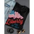 thumbnail image 3 of Liberty 4Th Of July Waving Flag Sweatshirt Women -Image by Shutterstock, Female x-Large, 3 of 4