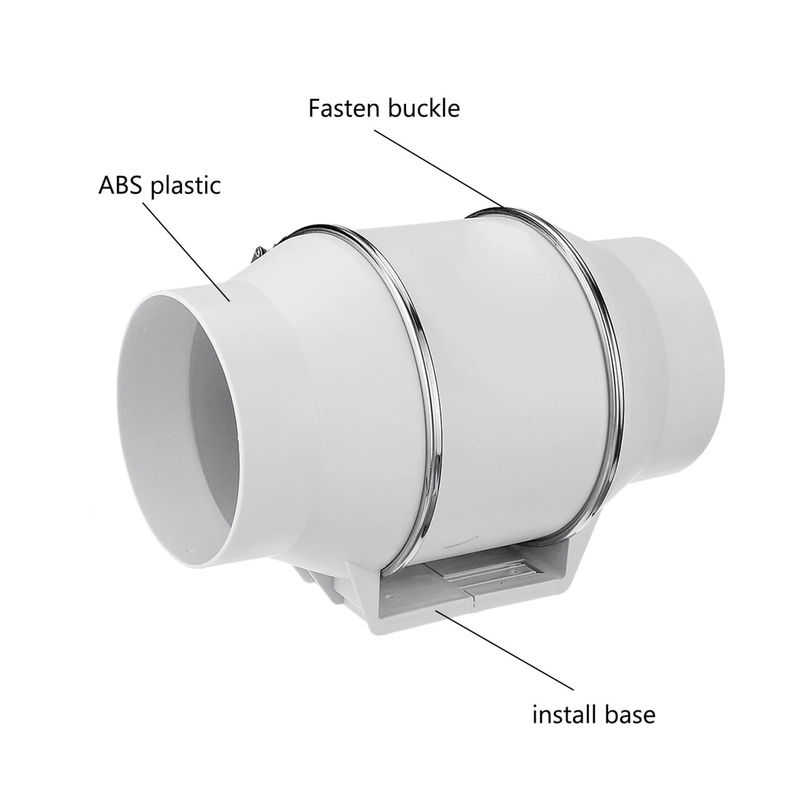 4 Inch Exhaust Fan Wall Window Mountable Toilets Kitchen Bathroom Home Silent Inline Pipe Duct Fan Ventilate Air Cleaning ,Energy-Efficient