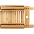 thumbnail image 4 of Natural Bamboo Wood Folding Stool, Stable &amp; Durable Shower Foot Rest For Indoor &amp; Outdoor Use, Compact And Foldable Design For Space Saving, 4 of 5