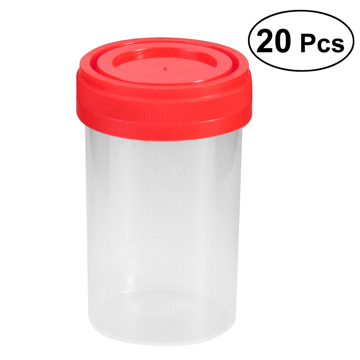 Scicalife 10pc Specimen Cup Disposable Specimen Container Stool Urine Collection Cup with Lid for Home Hospital