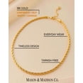 thumbnail image 6 of 18K Gold Rope Chain + Link Chain Necklace Stack Bundle, 6 of 11