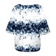 thumbnail image 5 of Gibobby Camisetas de verano para mujer Blusa holgada bohemia verano para mujer, blusa talla grande con hombros descubiertos y estampado Floral para mujer(Blanco,CH), 5 of 5