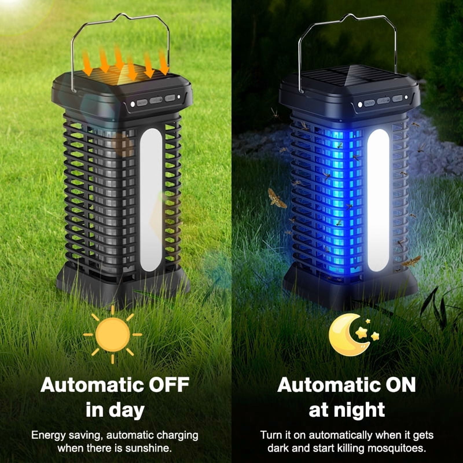 4200V Powerful Grid Electric Bug Zapper with Switch, 20W Extra Brightness IPX4 Waterproof Trap