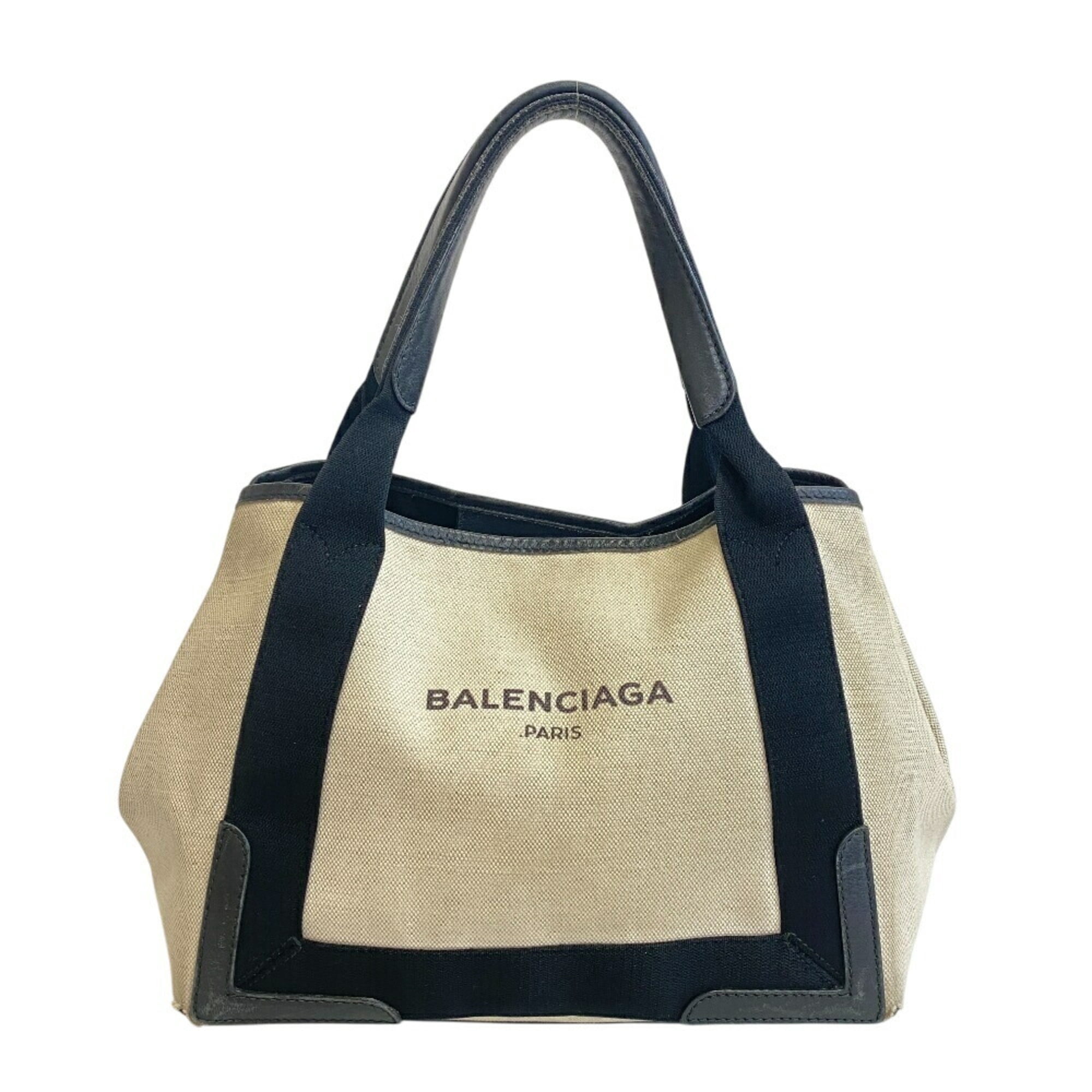 Pre-Owned Balenciaga Navy Cabas XS 390346 Women's Canvas,Leather
