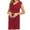Red, variant on asdoklhq Maternity Dress,Ladies Fashion Solid Color Pleated Cotton Round Neck Sleeveless Maternity Clothe Dress