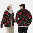 thumbnail image 6 of Kll Cherry Print Men'S Women’s Upf 50+ Sun Protection Outdoor Hoodie Jacket Long Sleeve Fishing Hiking Performance Shirt- Large, 6 of 8