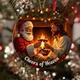 thumbnail image 4 of Christmas Santa Claus Holiday Circular Sign Decorations for Indoor Outdoor Door Wall Hanging Festive Xmas Party Home Ornament Decor, 4 of 7