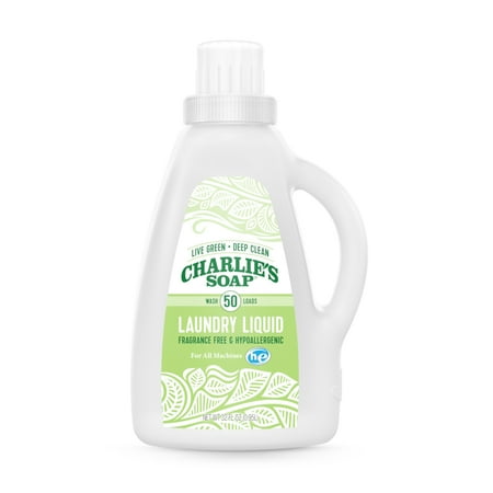 Charlie's Soap - Unscented Laundry Liquid Detergent 50 Loads (32 oz)