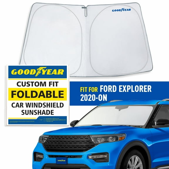 Goodyear Foldable Windshield SunShade for Ford Explorer 2020-2025, SUV car accessories, Sunshade Cover, Sun Shade Car Windshield, Window Sun Blocker - GY008294