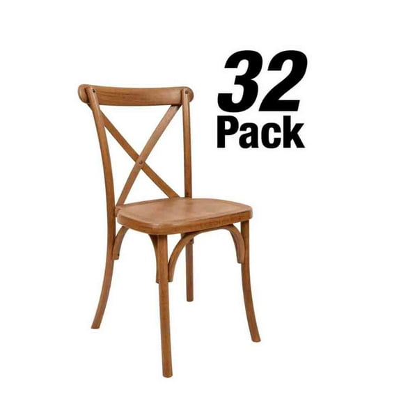 32 Walnut Cross Back Chairs by Chivari