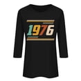 thumbnail image 4 of 50th Birthday Gifts for Women Vintage 1976 T Shirts for Women 3/4 Length Sleeve Tops Retro Birthday Party Top Business Casual Outfits Short Sleeve Graphic Tee Tops 2026 Summer Beach Vacation Outfits, 4 of 4