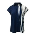 thumbnail image 3 of Heliisoer Chemise Décontractée à Manches Courtes Imprimée pour Femmes, Col à Revers, Blouse à Simple Boutonnage, 3 of 4
