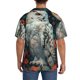 thumbnail image 3 of Fotbe Moon Flower White Owl Camisa Estampada de Manga Corta para Hombre, Casual de Verano, Estilo Playero, Sin Arrugas-XX-Large, 3 of 5