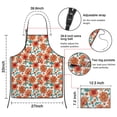 thumbnail image 3 of White Orange Sunflower Green Leaf Pattern Apron-Garden Aprons for Women with Pockets-Cotton Linen Waterproof Kitchen Cooking Gardening Aprons Adjustable for Kitchen,Cooking,BBQ and Salon 33x27 Inch, 3 of 7