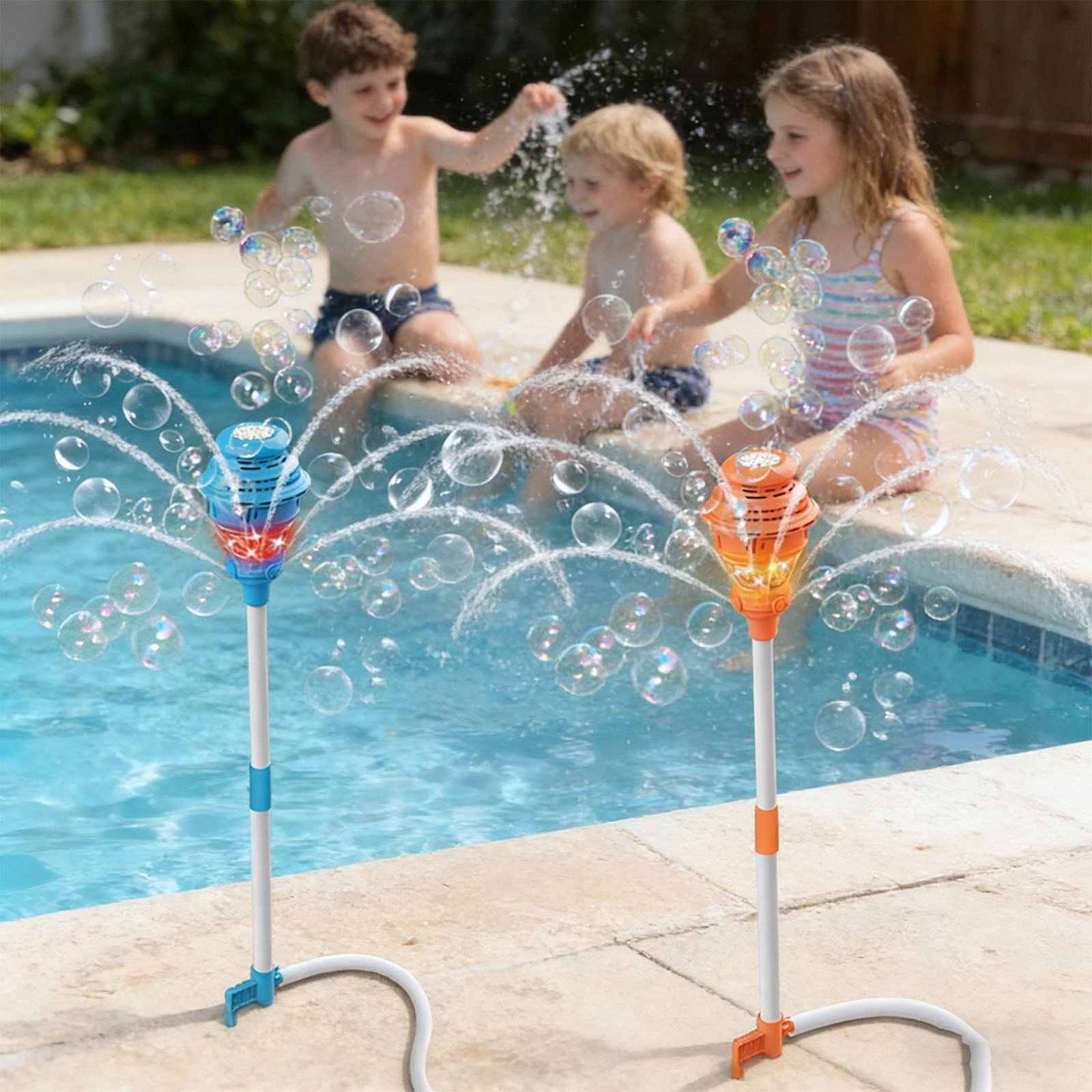 Automatic Bubble Machine ABS Water Mist Combo Outdoor Maker Continuous Spray for Weddings Parties