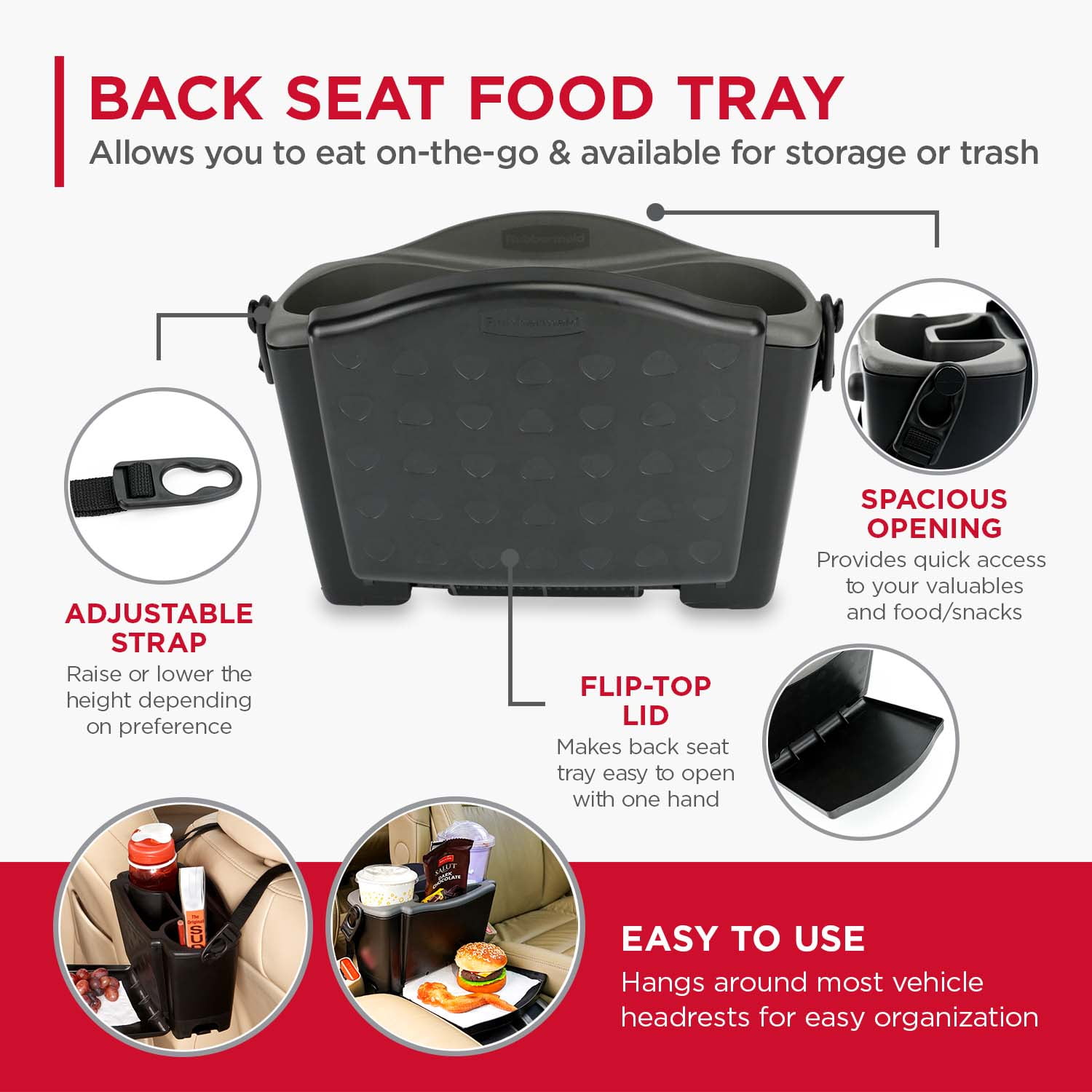 Rubbermaid back seat tray online