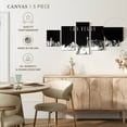 thumbnail image 4 of Elephant Stock Black And White Las Vegas Wall Art - Horizontal Multi Panel Canvas - Living Room Wall Decor - City Multi Panel - Black And Gray Decor - 42" x 19", 4 of 4