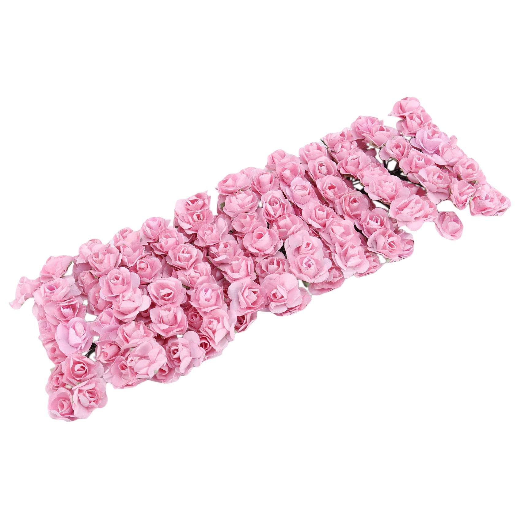 144pcs Mini Petite Paper Artificial Buds Flowers DIY Craft Wedding Decor Home, Light Pink