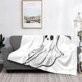 thumbnail image 2 of Disketp Cute Ghost Simple Drawing Flannel Blankets - Thick and Warm Blanket for Winter, Soft Fuzzy Plush King Blanket for All Seasons-80"x60", 2 of 6