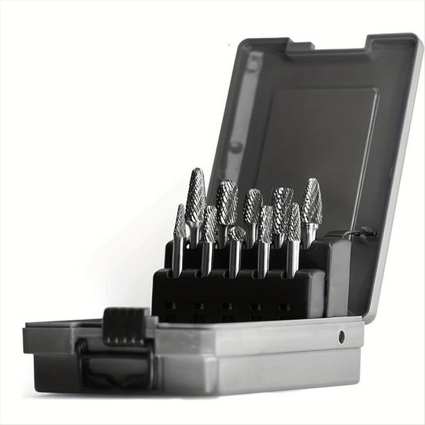 Kit de Fresas de Carburo de 1/4, Broca de Molienda con Vástago de 1/4, Broca para Herramienta Rotativa de Metal, , Soldadura, Desbarbado de Piedra y Madera