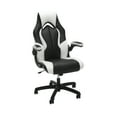 thumbnail image 1 of OFM Essentials Collection High-Back Racing Style Bonded Leather Gaming Chair, in White, 1 of 5