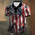 thumbnail image 2 of WAYUTE Mens Polo Shirts Independence Day 4th of July Shirt Stars and Stripes Graphic Short Sleeve Lapel Classic Fit Top Casual Outdoor, 2 of 3