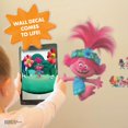 thumbnail image 4 of Wall Palz DreamWorks Trolls Poppy Wall Decal - 22" Princess Poppy Stickers for Bedroom with 3D Augmented Realty Interaction - Peel and Stick Wall Decals, 4 of 6