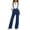 *1-Blue, variant on Women's Removable Suspender Jumpsuit Shorts , Summer 2 in 1 Overalls Shorts For Women,Ladies' Cuffed Hem Workwear Shorts with Pockets,Black,S-3XL