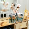 thumbnail image 3 of Yayeee 4 Pack Qtip Holder Bathroom Cotton Swab Canister with Lid Clear Dispenser Set, Boho Style Sun, 3 of 6