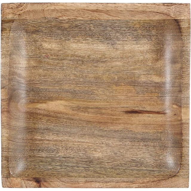 Bandeja para servir STORE INDYA, madera de teca, 20 x 20 cm, decoración del hogar